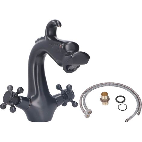 Robinet de lavabo rétro de style européen, anti-rayures, résistant à l'usure, robinet de salle de bain en cuivre, robinet de lavabo pour la maison (1/5)