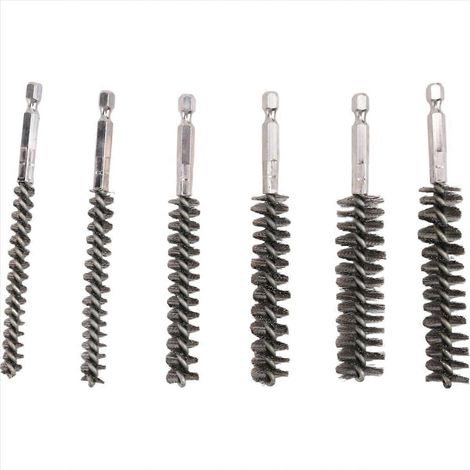Brosse métallique pour alimentation Drill nettoyage brosse métallique avec Hex Shank manche (1/5)