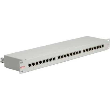 Panneau de brassage ROLINE 19" CAT5E 24XSTP, Gris - Standard EIA/TIA568 cat. 5e TSB40A