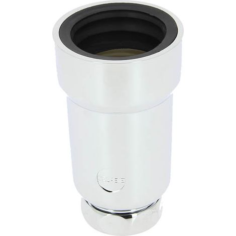 Delabie – Siphon urinoir vertical Ø 50mm – ABS chromé – Sortie Ø 32 avec écrou – Garde d'eau 50mm – Installation aisée