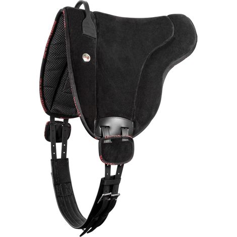 full, Fuchsie: Wildleder BAREBACK mit Wattierung und Memory Foam Polsterung mit Ledergriff, Biothane Riegel komplett mit Sattelgurt (1/5)