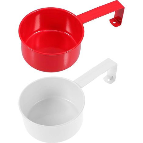 Lot de 2 cuillères doseuses en métal pour lessive et poudre, outil de mesure pour aliments pour animaux et lessive en poudre, cuillère polyvalente en fonte avec crochet de suspension pour kit. (1/5)