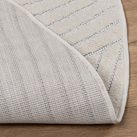Tapis de surface Rond PALMERAS Crème Ø 120 CM Polyester