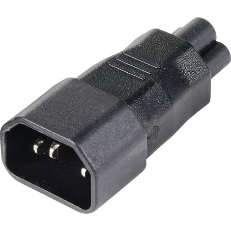 TRU COMPONENTS Adaptateur secteur Secteur mâle C14 - Fiche femelle (forme de trèfle) C5 Nombre total (1/3)