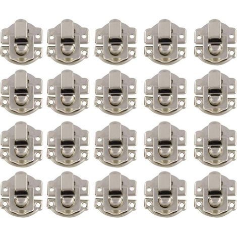 Lotto di 100 chiavistelli e bulloni, piccole chiusure metalliche retrò, serrature a scatto vintage, gusci per ante di scatole, chiavistelli in ferro per bauli, chiavistelli antichi per cassetti con 40