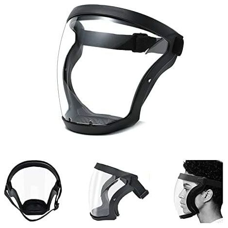Visiere Faciale - Protection Intégrale Visage Transparente En Polycarbonate - Pour Adulte Homme Et Femme - Réutilisable Lavable - 1 Pièce (1/5)