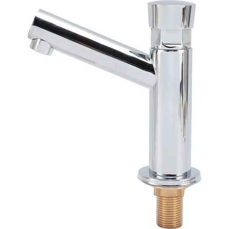 Robinet de lavabo, inox/laiton, monocommande, pour toilettes (1/5)