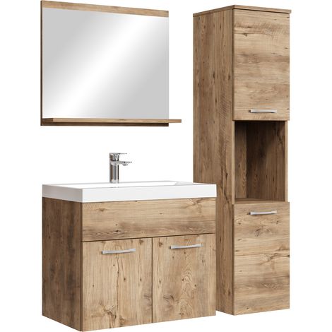 Conjunto de muebles de baño Montreal 60 x 35 cm - Roble Castaño