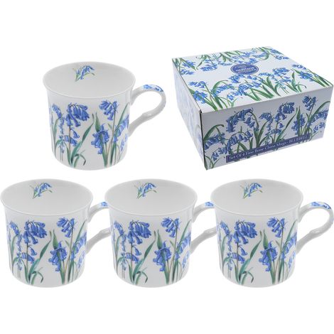 Heritage, 4er-Set Tassen à 295 ml – Glockenblumen, Blumen – Glockenblumen