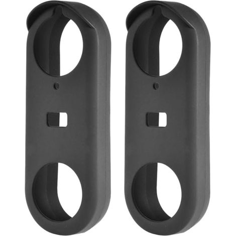 2X Étui en Silicone Conçu pour Hello Doorbell Cover (Noir) - Protection Complète Compatible ûrla Vision Nocturne (1/5)