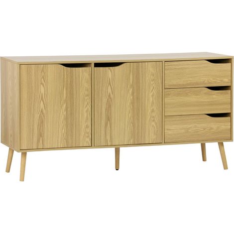 sweeek - Skandinavisches Sideboard mit 2 Türen 160 cm