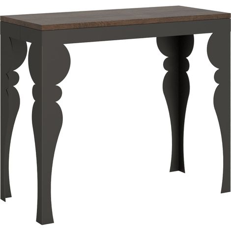 Consolle Allungabile 90-196x40x77 cm in Nobilitato Marrone (1/4)