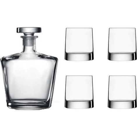 Bormioli Luigi Veronese set 5 pezzi whisky vetro cristallino 34,5 cl