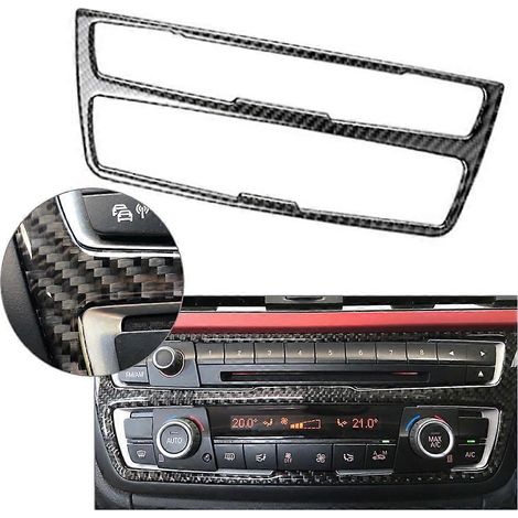Supports de climatisation automobile en fibre de carbone et panneau ABS pour BMW F30, F31, F32, F34, Série 3, GT et Série 4 (2014-2018). (1/5)
