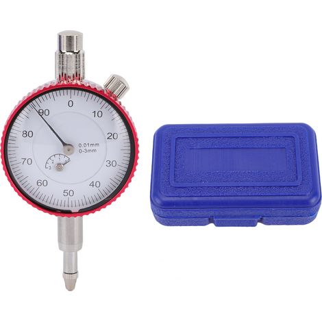 Metrischer Messuhr-Komparator aus Edelstahl, Messbereich 0-3 mm, Genauigkeit 0,01 mm, für Drehbank, Werkstatt und Kreissäge. (1/5)