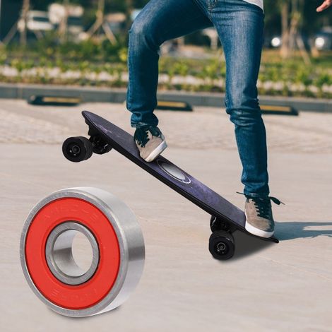 8-teiliges Skateboard-Scooter-Kugellager-Set mit 608 Kugellagern (rot 9) (1/5)