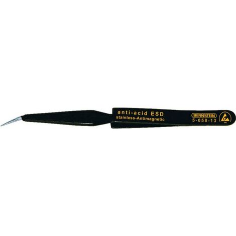 BERNSTEIN Tools for Electronics 5-058-13 Pinzetta SMD 31b SA Acuminate, piegate 120 mm