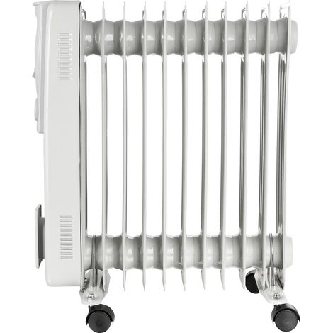 MaxxHome Radiador de aceite - Calentador eléctrico móvil - Termostato ajustable - Calefacción de aceite - Protección contra el Sobrecalentamiento - 2500W - 11 Lamas (1/5)