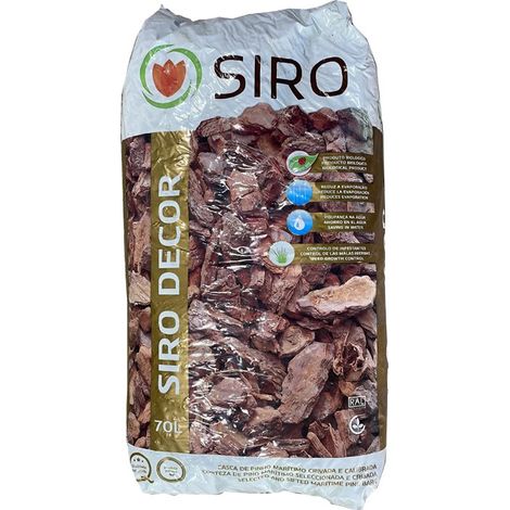 Sustrato Corteza de Pino Decorativa 15 Kg - 70 L, para plantas y turbas, 25-45mm