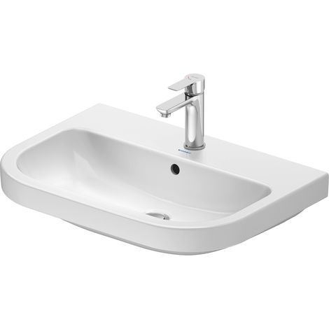 Lavabo Duravit D-Code, con agujero para grifo, con rebosadero,