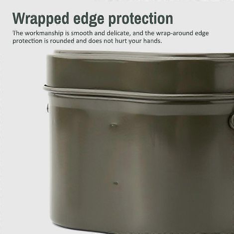 Tragbare Lunchbox aus Aluminium, Bento-Box, Camping-Lebensmittelbehälter mit Griff für Outdoor-Küche beim Camping