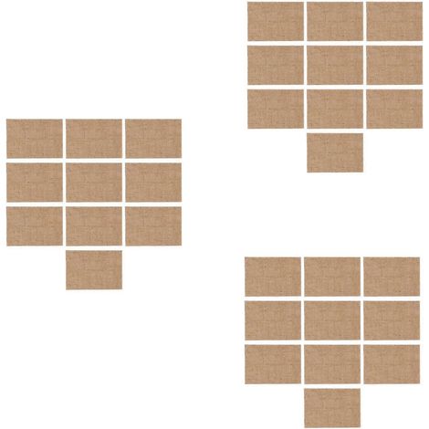 Lot de 30 sets de table en toile de jute naturelle, dessous de verre, décoration de table (1/5)