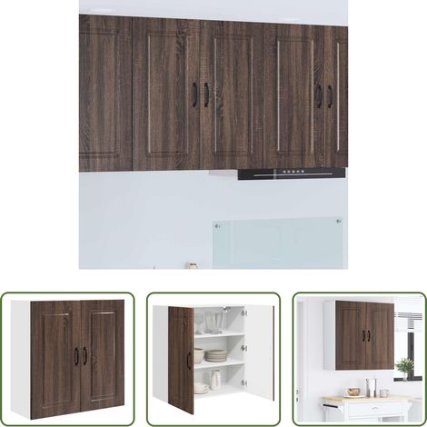 vidaXL Küchenwandschrank -  Küchenschrank Kalmar Braun Eichen-Optik 80 x 31 x 80 cm (1/5)