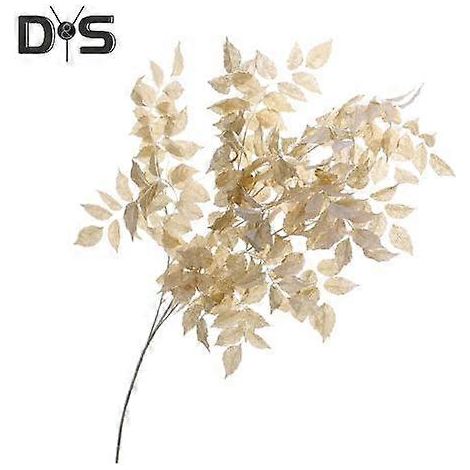 Plantes artificielles réalistes en plastique, fausse verdure, centre de table pour mariage, fête, maison ou bureau, décoration de branches et de feuilles artificielles coloréesChampagne (1/5)