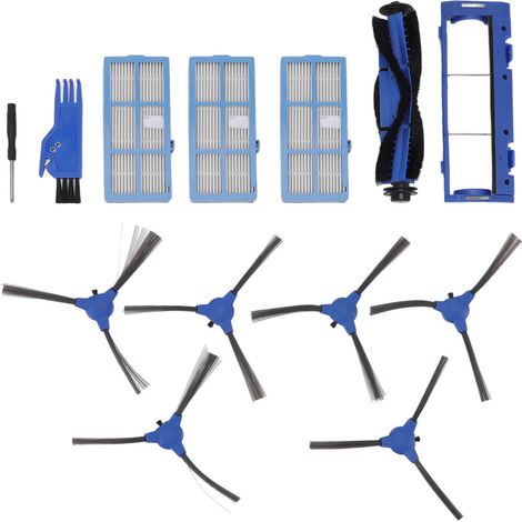 Kit di ricambi per aspirapolvere Bagotte BG600, comprensivo di spazzola principale, spazzole laterali e filtri. (1/5)