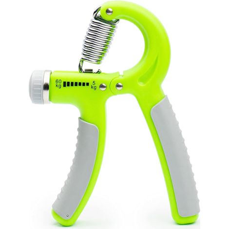 Appareil de musculation de la force de préhension 5-60 kg - Appareil réglable avec ressort en acier inoxydable pour renforcer les poignets, les doigts, les avant-bras et les mains - Vert (1/5)
