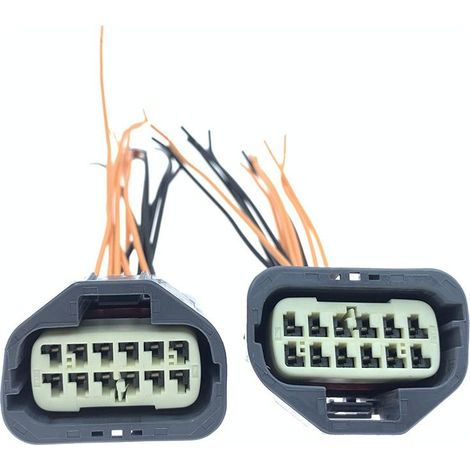 Connecteur à 12 fils pour faisceau de câblage radar de pare-chocs avant des Volvo S60, XC40, XC60, V40, S90 et V60 -- JB2236-12P