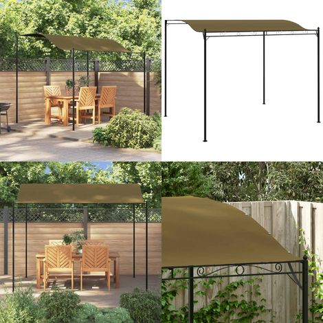 Auvent de parasol 3x2,4 m Taupe 180 g/m² - Abri Extérieur - Auvent Terrasse - Abri Jardin - Chapiteau Pliable - Parasol Géant - Home & Living (1/5)
