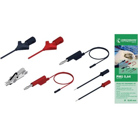 Hirschmann Test & Measurement PMS 0,64 Messleitungs-Set Lamellenstecker 4 mm Buchse 0.64 mm 1.00 m S