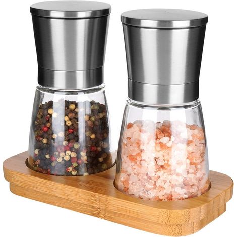 Moulin à poivre et à sel sur support 14,5 cm 3 pièces. (1/5)