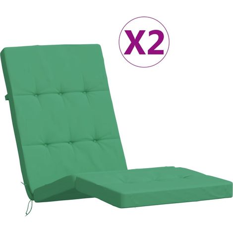 Maison Exclusive - Cuscini per Sedia a Sdraio 2 pz Verde in Tessuto Oxford (1/5)