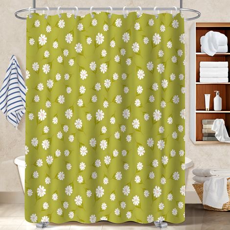 Voile de douche fluide en polyester 180x180 Élégant bâche polyester douche pour campin (1/5)
