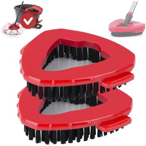 BUNTHAUS 2 Pack pour la tête de Balai Rotatif Compatible avec Le système Vlieda EasyWring 1 Tank, Brosse de Nettoyage à Poils durs pour la Salle de Bain, Le Garage, la Cuisine et Les Murs (1/5)