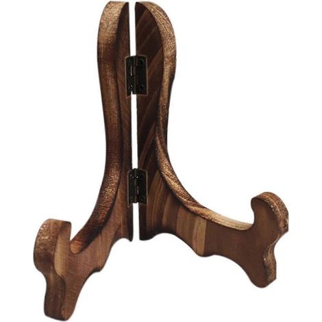 Présentoir incurvé en bois massif, pliable et fait main, pour assiettes, gâteaux et autres plats à thé. Décoration intérieure pour café, Kaesi Burlywood S. (1/5)