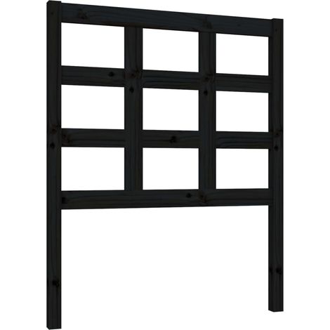 Maison Exclusive - Testiera per Letto Nera 80,5x4x100 cm in Legno Massello di Pino