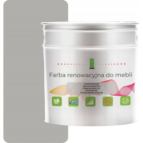 Peinture pour meubles de cuisine RAL 7038 gris mat 2,5 L pour façades en bois 2 en 1 (1/5)