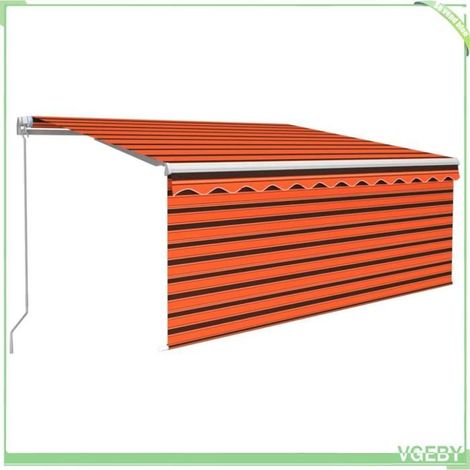 Auvent rétractable manuel - FAFEICY - 3069265 - 3 x 2,5 m - LED solaire - Aluminium anti-rouille (1/5)
