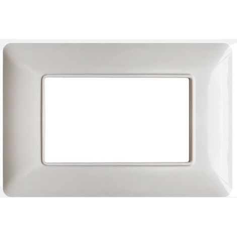 Satz mit 10 weißen 3-Platz-Platten, kompatibel mit Bticino Matix für 503-Halterungen