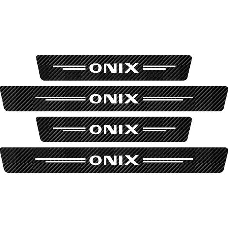 (ONIx) 4 autocollants de protection de seuil de porte en fibre de carbone pour Chevrolet ONIX (1/3)