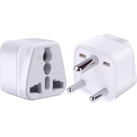 Irovami Adaptateur prise Afrique Sud – 3 trous, Europe/US/UK/Australie, blanc (1/4)