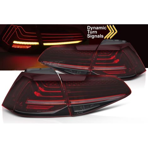 Paire de feux arriere VW Golf 7 13-19 Full LED Dyn rouge Laser-42265275 (1/4)