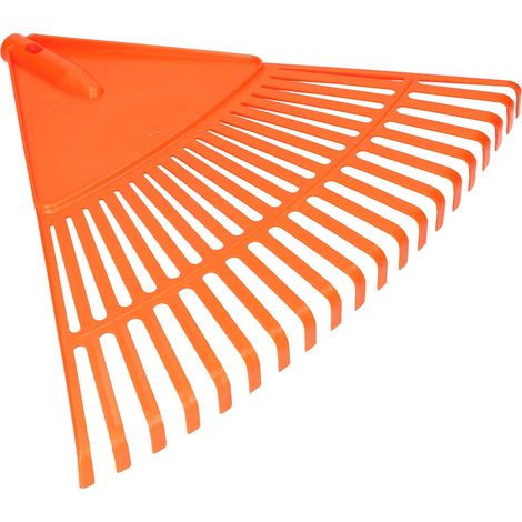 KOTARBAU® Rateau à Feuilles - Plastique - 20 Dents - Orange - sans Manche - Râteau Jardin - Balai à Gazon - Ramasse Feuilles - Léger - Résistant - Entretien Jardin (1/5)