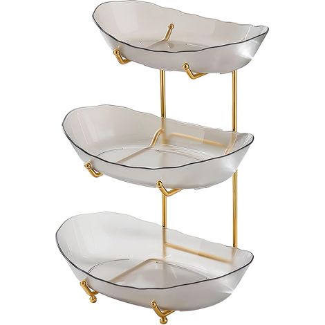 Acrylic Fruit Basket with 2 or 3 Tiers and Stand (1/5)