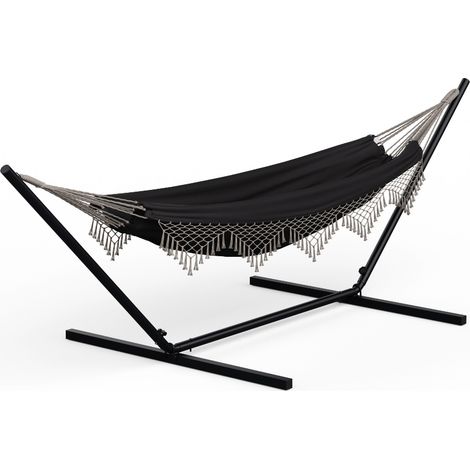 Blumfeldt Outdoor-Hängesessel, Camping-Zubehör & Garten - große 2-Personen-Hängematte mit 210T Fallschirm-Nylon, 300 kg Tragkraft, Aluminium-Karabinern & Tragetasche