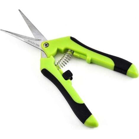 Ulisem Garden Pruning Shears, Professional Pruning Shears, High Point Precision Shears, Stainless Steel Straight Blade Garden Shears, Bonsai Hands, Spring Handle (1 Piece) (1/4)