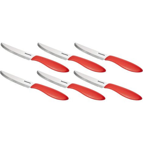 Set da 6 coltelli da tavola rossi Tescoma linea presto (1/4)